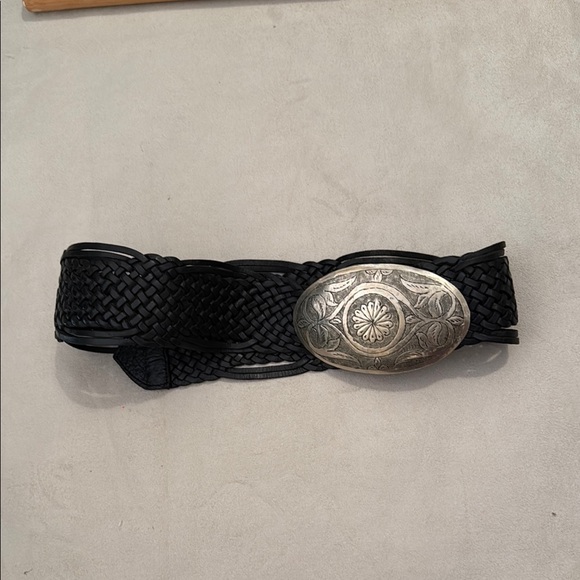 made in Morracco Accessories - Made Morracco Black Braided Belt with Silver Buckle leather unique